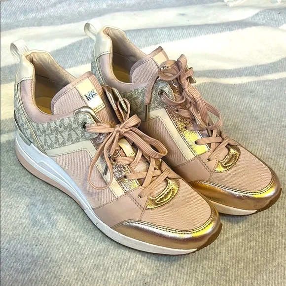 Michael Kors | Shoes | Michael Kors Pink And Rose Gold Sneakers